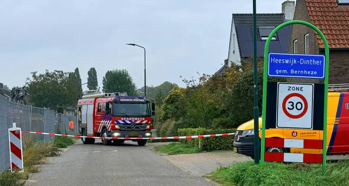 Gaslek ontdekt tijdens graafwerkzaamheden