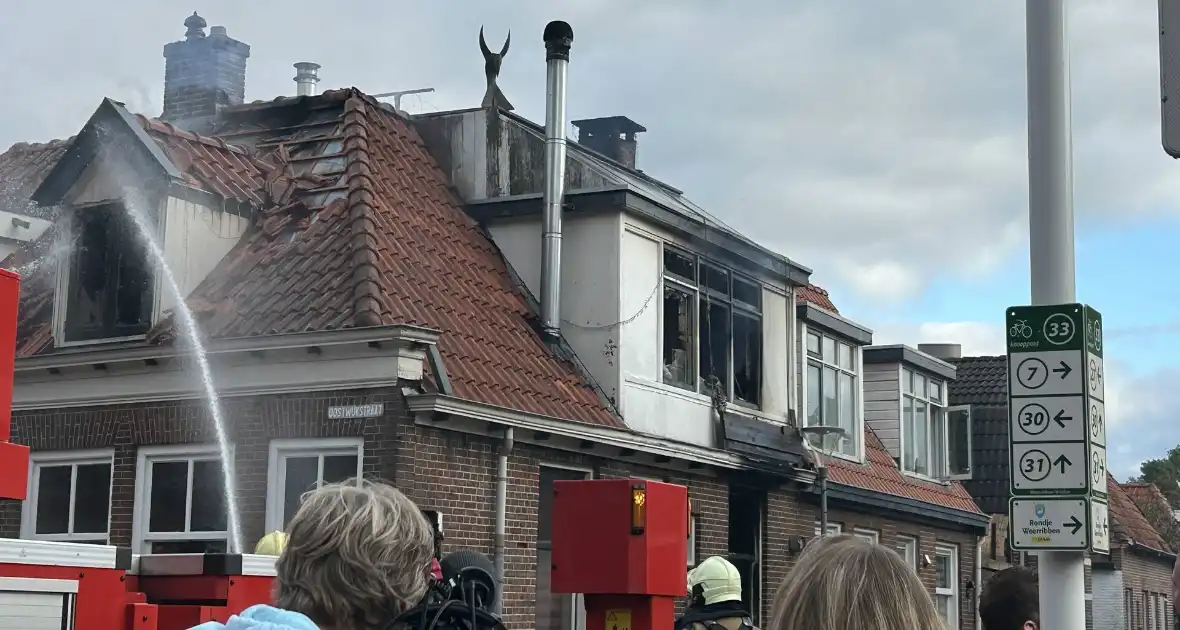Enorme schade door woningbrand