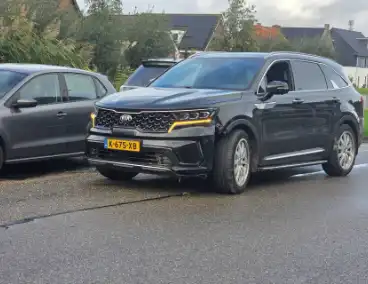 Automobilist ramt palen uit de grond