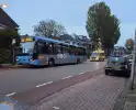 Fietser en lijnbus in botsing