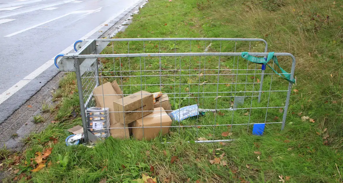 Vrachtwagen verliest diiepvrieshandel tijdens het rijden - Foto 1
