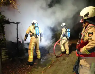 schuurtje verwoest door brand