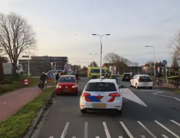 Ongeval op rotonde veroorzaakt opstopping