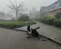 Scooter deels uitgebrand