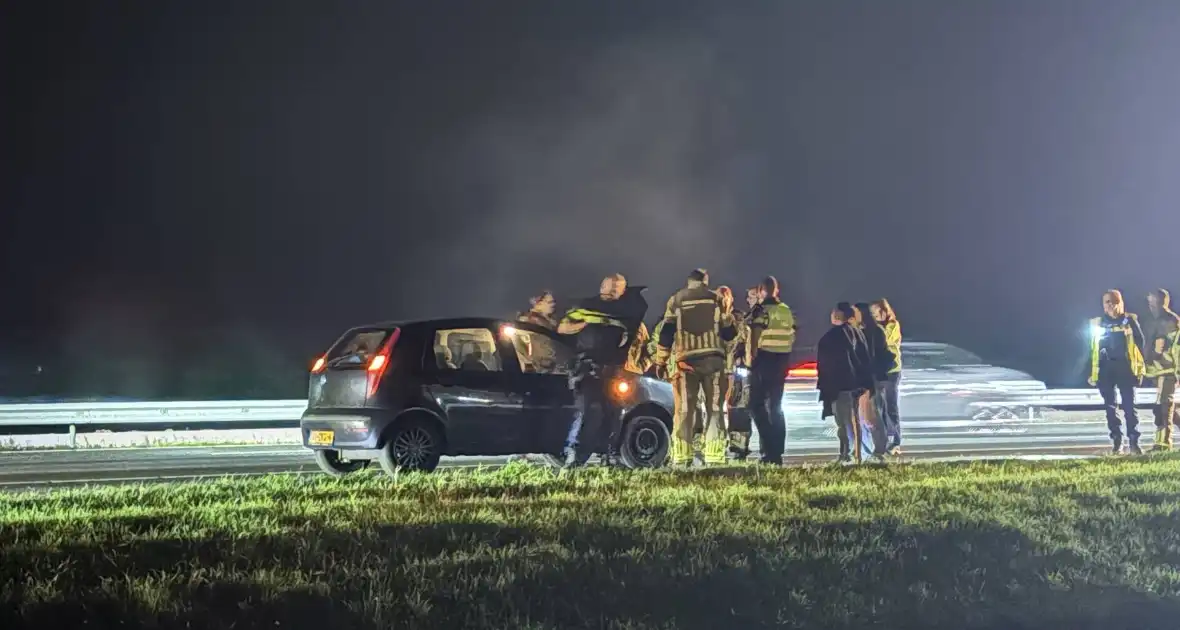 Melding autobrand op snelweg blijkt mee te vallen - Foto 1