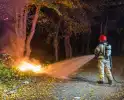 Brand langs weg is mogelijk brandstichting