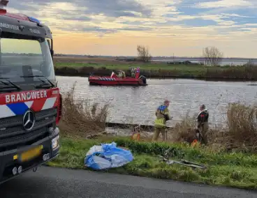 Grote zoekactie na melding te water