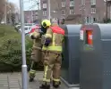 Klein brandje in container snel geblust