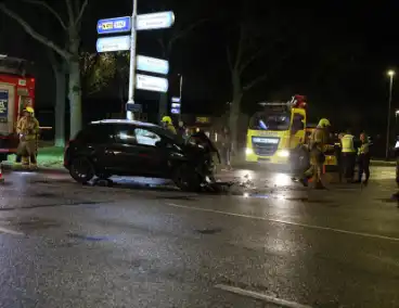 Botsing tussen voertuigen leidt tot geen gewonden