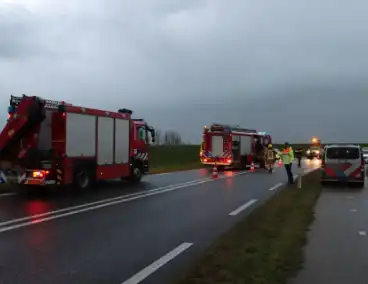 Hulpdiensten massaal naar ongeval