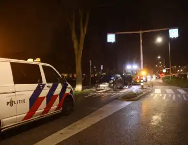 Kop-staart botsing bij zebrapad