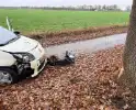 Auto botst tegen boom tijdens ongeval