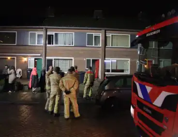 Deur opengebroken bij brand in woning