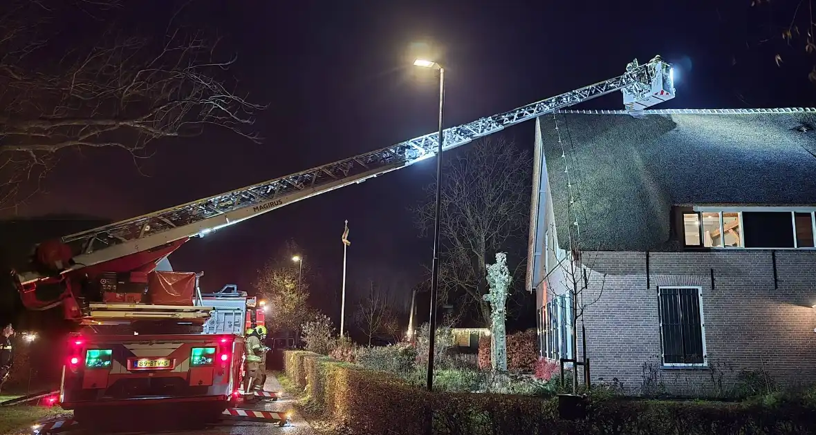 Brandweer inzet na melding van schoorsteenbrand
