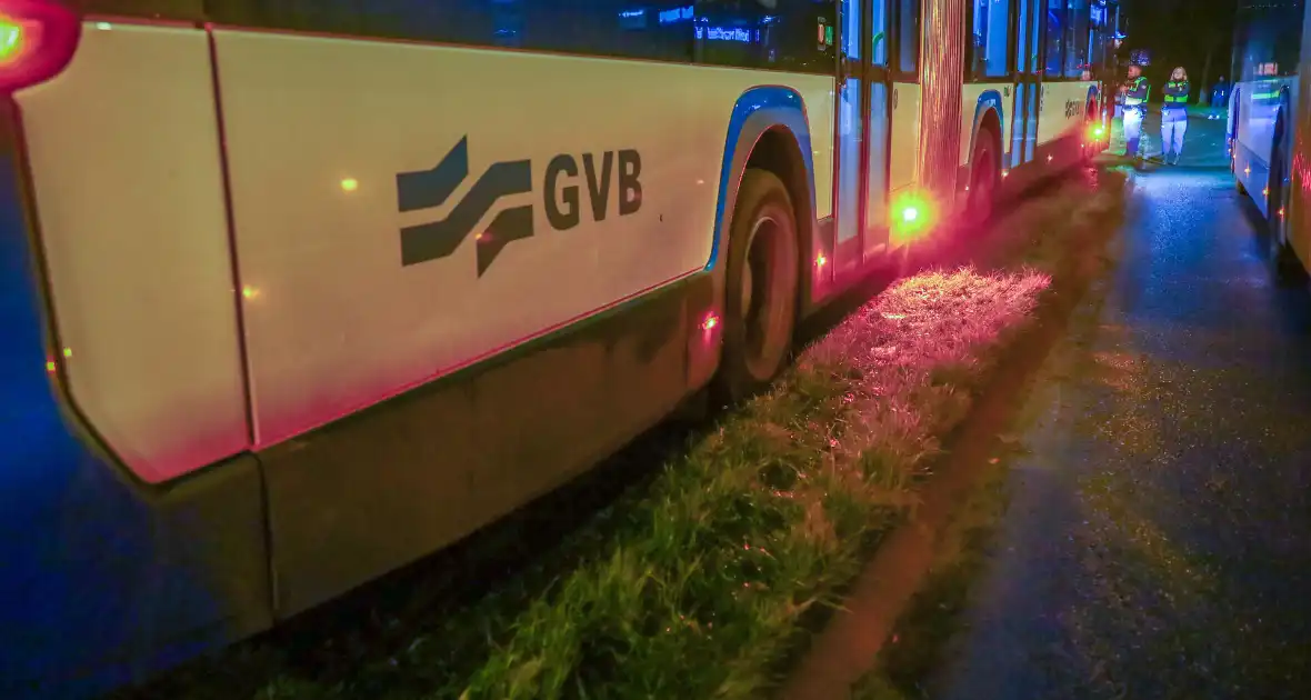 Vervangende bus raakt vast in natte berm - Foto 2