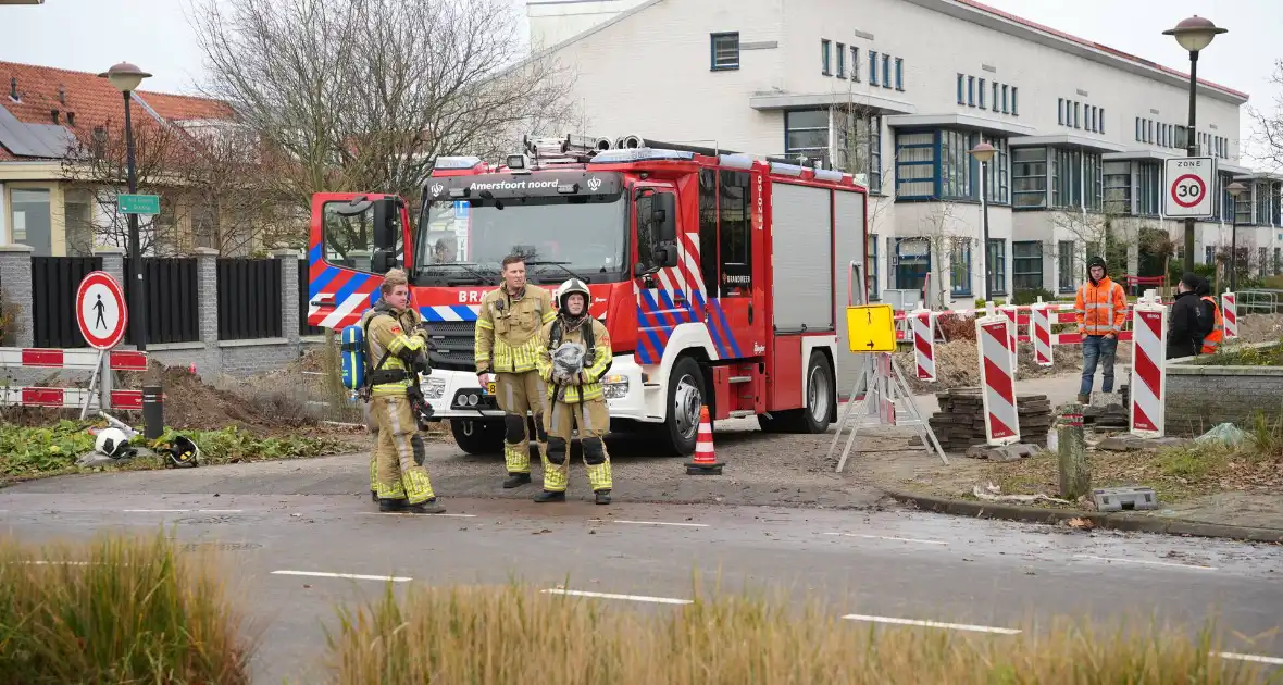 Gasleiding beschadigd tijdens werkzaamheden