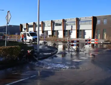 Straten onder water door lekkage