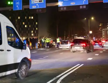 Aanrijding met meerdere voertuigen veroorzaakt verkeershinder
