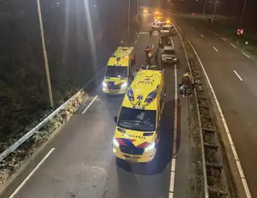 Flinke schade bij kop-staart botsing op provinciale weg