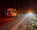 Ambulance en traumahelikopter bij ongeval