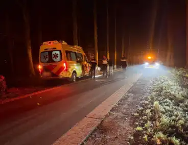 Ambulance en traumahelikopter bij ongeval