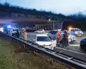 Zes voertuigen betrokken bij kettingbotsing op A1