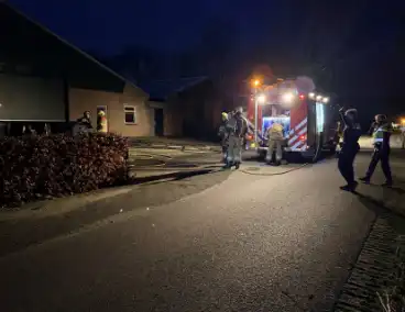 Schuur in brand zonder gewonden