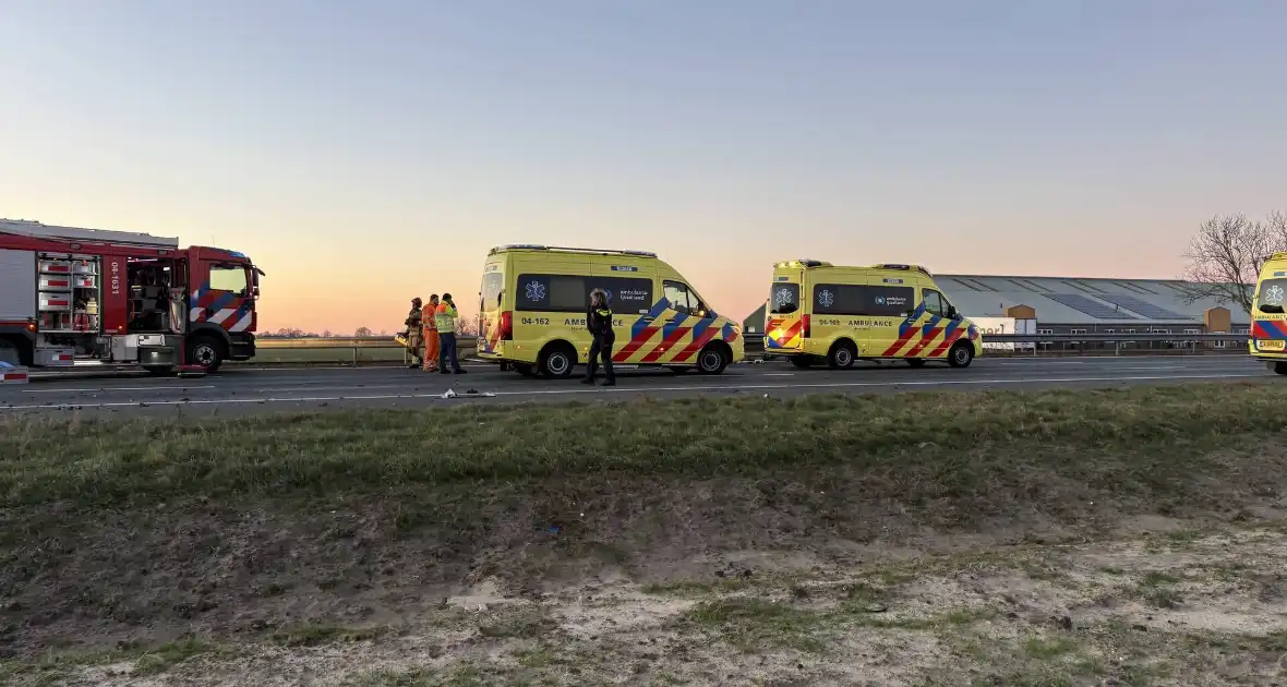 Verkeersongeval door loslopende hond op snelweg - Foto 1