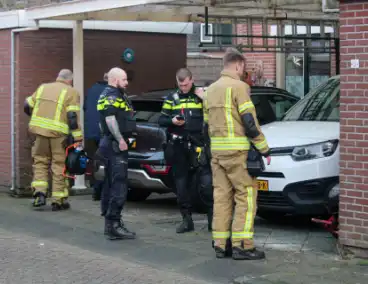 Bewoner blust brand zelf