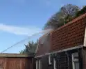 Woningbrand veroorzaakt schade aan dak