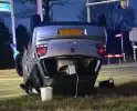 Auto op de kop na ongeval