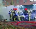 Brand in auto vermoedelijk door vuurwerk