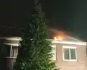 Brand in dakgoot van woning
