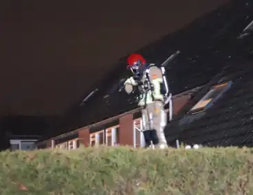 Forse brand in achtertuin woning