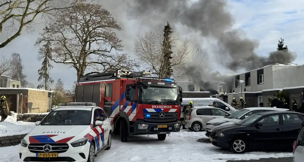 Zwaargewonde bij woningbrand