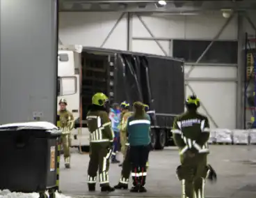 Vrachtwagen betrokken bij ongeval in pand