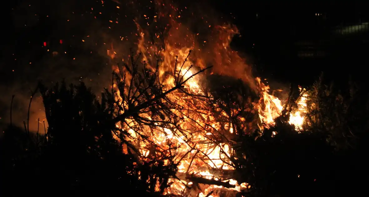 Brandweer laat kerstbomenbrand gecontroleerd uitbranden - Foto 3