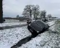 Opnieuw auto van de weg geraakt