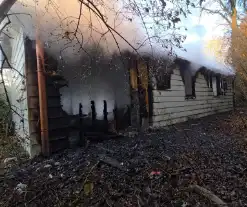 Dikke rookwolken bij brand in Duinrell
