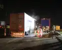 Brand aan trailer vrachtwagen onder controle
