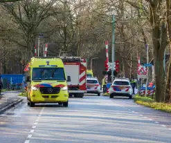 Hulpdiensten in actie na spoorongeval