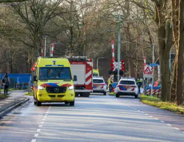 Hulpdiensten in actie na spoorongeval