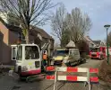 Gaslek gedicht tijdens graafwerkzaamheden