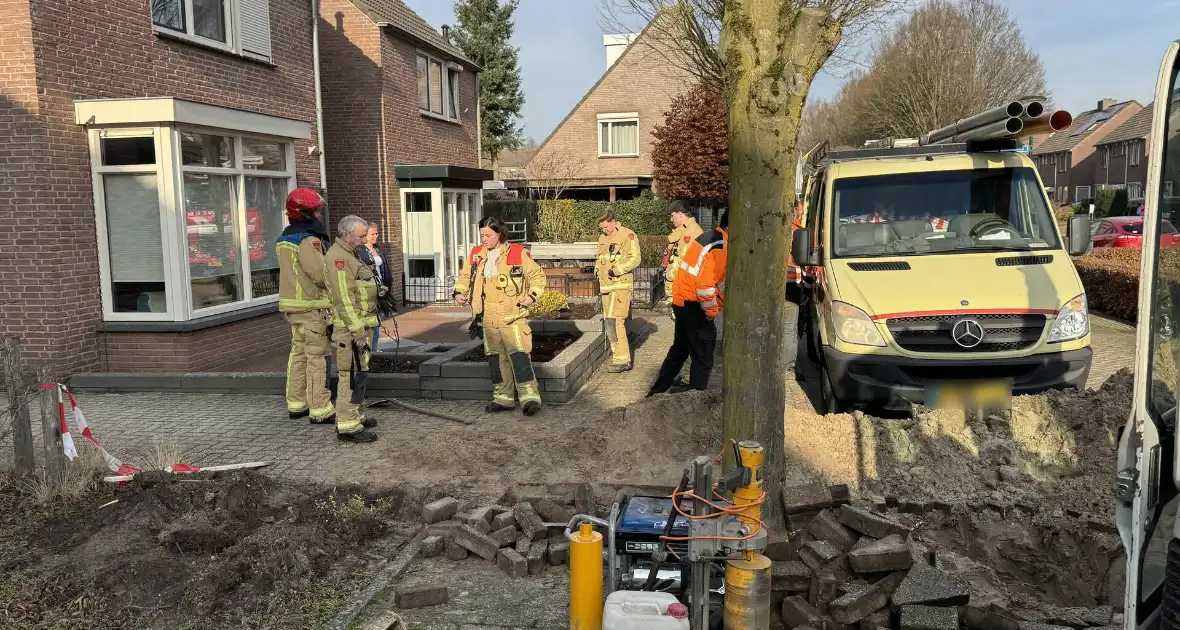Gaslek gedicht tijdens graafwerkzaamheden - Foto 2