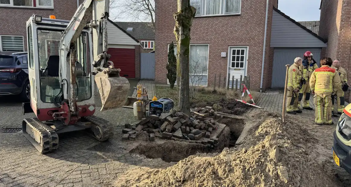 Gaslek gedicht tijdens graafwerkzaamheden - Foto 4