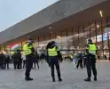 Demonstratie voor Palestina bij centraal station