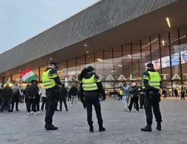 Demonstratie voor Palestina bij centraal station