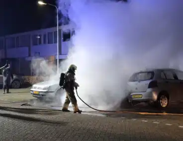 Drietal auto's verwoest door brand