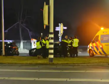 Ongeval tussen twee voertuigen bij wegrestaurant