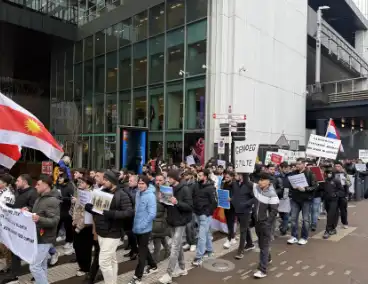 Demonstratie bij Rijkskantoor tegen uitzettingen naar Irak